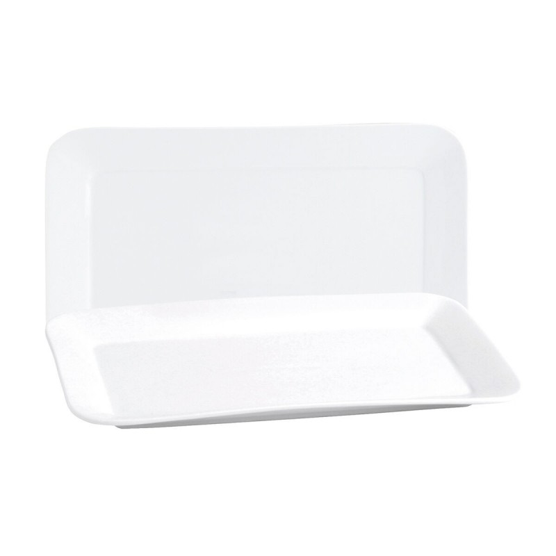 Image secondaire de Plat à Gratin Quid Basic Rectangulaire Céramique Blanc (35,8 x 21 cm) (6 Unités)