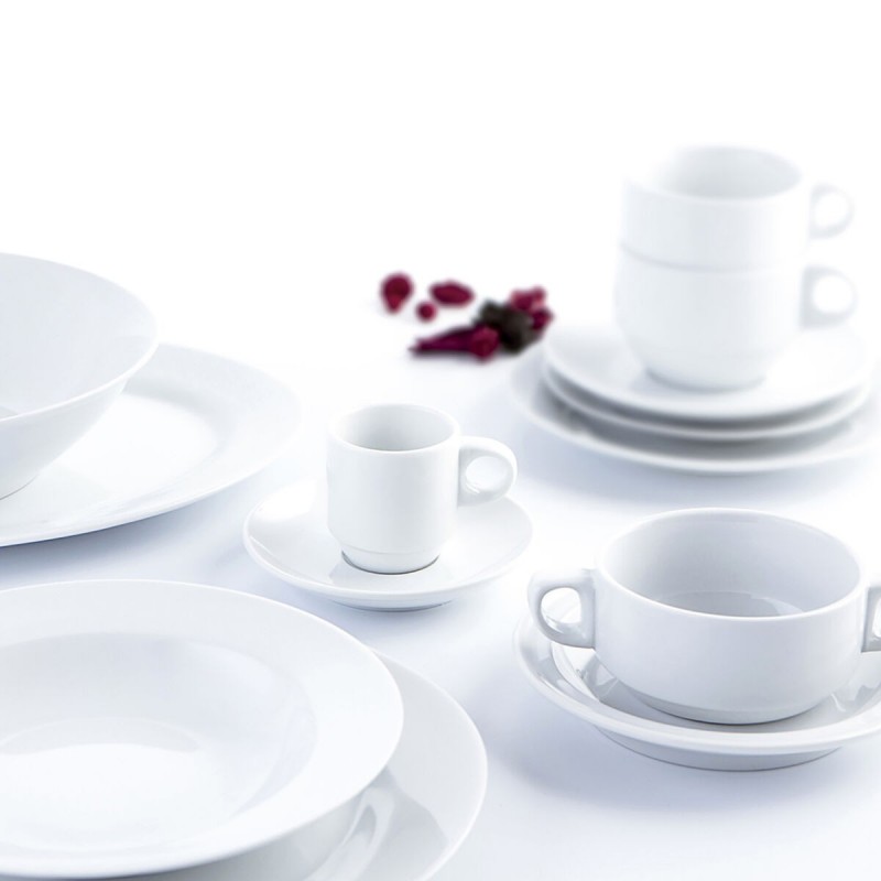 Image secondaire de Assiette creuse Quid Basic Blanc Céramique Ø 21,5 cm (12 Unités)