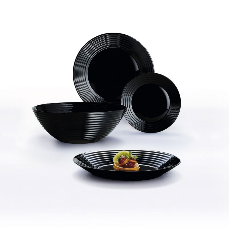 Image secondaire de Assiette plate Luminarc Harena Noir verre (25 cm) (24 Unités)