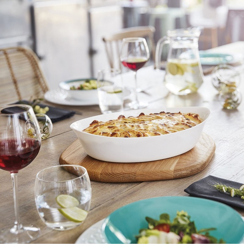 Image secondaire de Plat à Gratin Luminarc Smart Cuisine Oblongue Blanc verre 6 Unités 38 x 22 cm