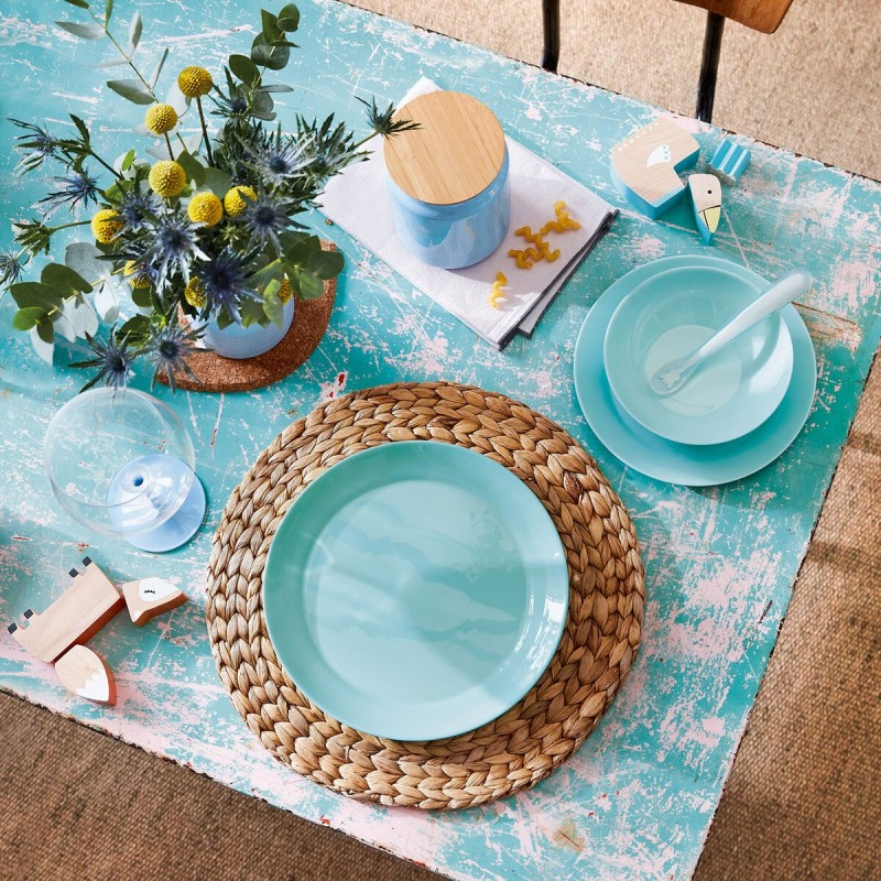 Image secondaire de Assiette plate Luminarc Diwali Turquoise verre (25 cm) (24 Unités)