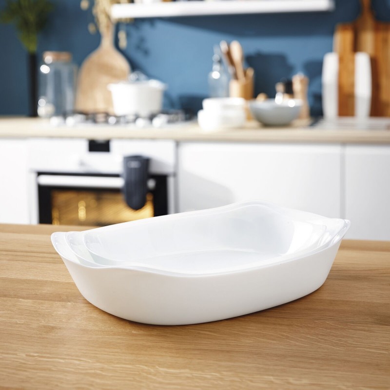 Image secondaire de Plat à Gratin Luminarc Smart Cuisine Rectangulaire Blanc verre 30 x 22 cm (6 Unités)