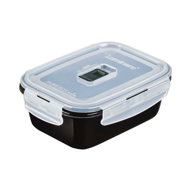 Image secondaire de Boîte à lunch hermétique Luminarc Pure Box Noir 820 ml verre (6 Unités)