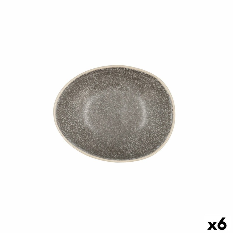 Bol Bidasoa Gio 15 x 12,5 x 4 cm Céramique Gris (6 Unités)