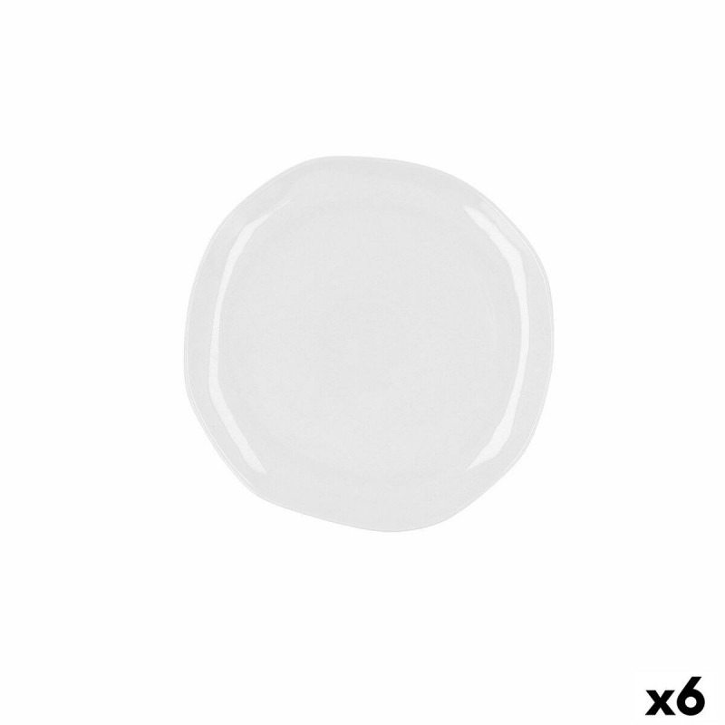 Assiette plate Ariane Earth Céramique Blanc 25 cm (6 Unités)