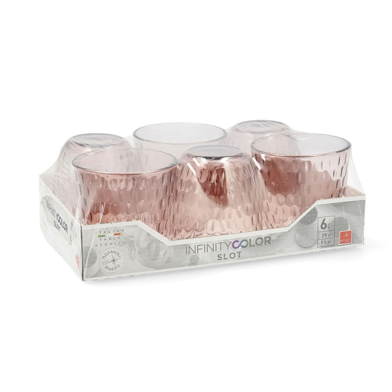 Image secondaire de Set de Verres Bormioli Rocco Slot Lila 6 Unités Avec relief verre 290