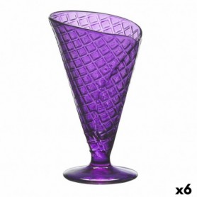 Coupe de glaces et de milkshakes Gelato Violet verre 210 ml (6 Unités)