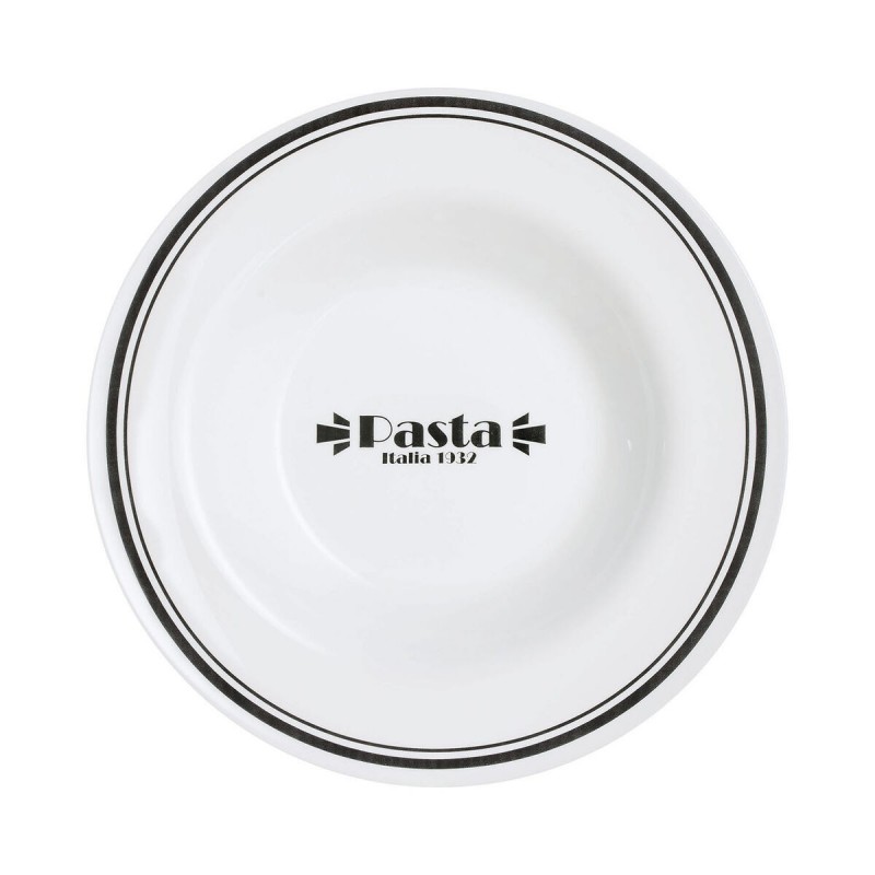 Image secondaire de Assiette à pâtes Luminarc Friends Time Bistro Blanc/Noir verre 28,5 cm (12 Unités)