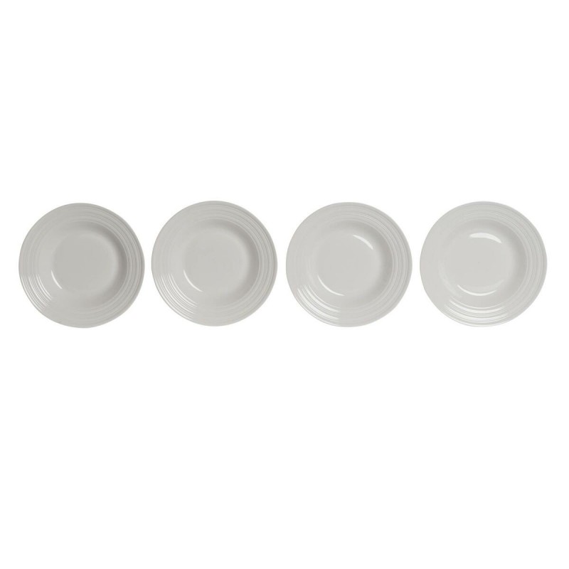 Image secondaire de Assiette creuse DKD Home Decor Blanc Porcelaine 20 x 20 x 3 cm