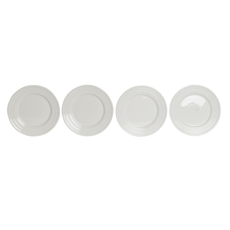 Image secondaire de Assiette plate DKD Home Decor Blanc Porcelaine 19 x 19 x 2 cm