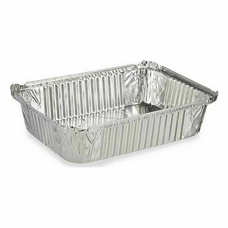 Image secondaire de Ensemble de plats pour la cuisine Jetable Avec couvercle Aluminium 19 x 6,8 x 25,5 cm (24 Unités)