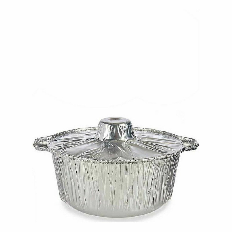 Image secondaire de Ensemble de plats pour la cuisine Jetable Casserole Avec couvercle Aluminium 25,5 x 22 x 9,5 cm (12 Unités)