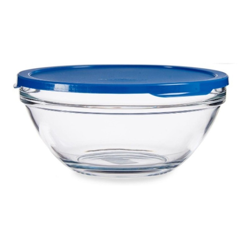 Image secondaire de Panier-Repas rond avec couvercle Chefs Bleu 2,5 L 23,7 x 10,1 x 23,7 cm (4 Unités)