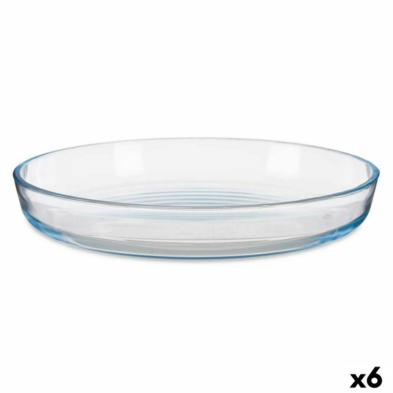 Plateau pour Four Transparent Verre Borosilicaté 31,5 x 5 x 31,5 cm (6 Unités)