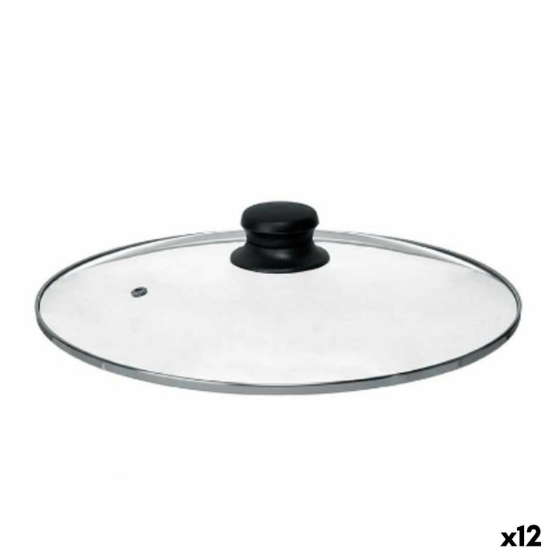 Couvercle pour marmite 28 cm Verre Argenté (12 Unités)