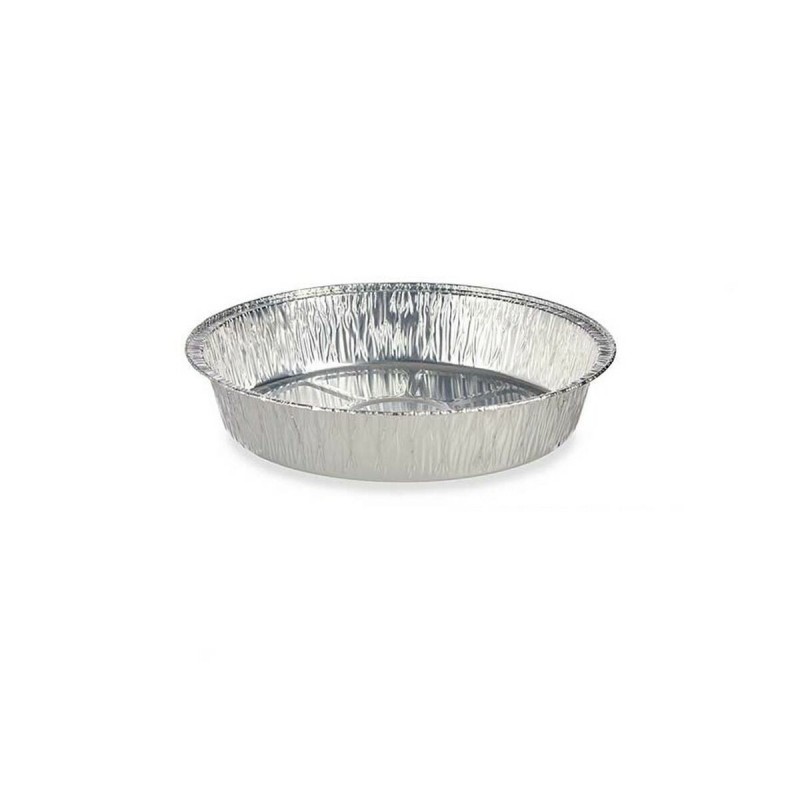 Image secondaire de Ensemble de plats pour la cuisine Jetable Rond Aluminium 21,5 x 5,5 x 21,5 cm (12 Unités)