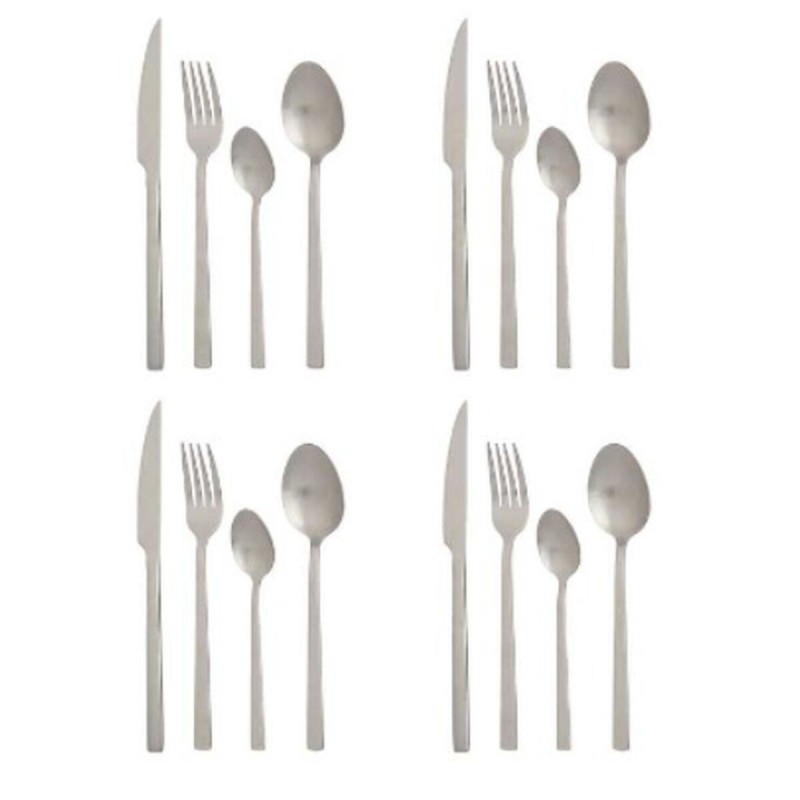 Image secondaire de Ensemble de Couverts Mat Argenté Acier inoxydable (6 Unités)