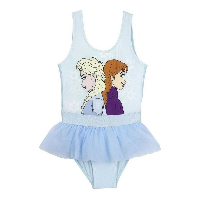 Maillot de Bain Fille Frozen Bleu clair