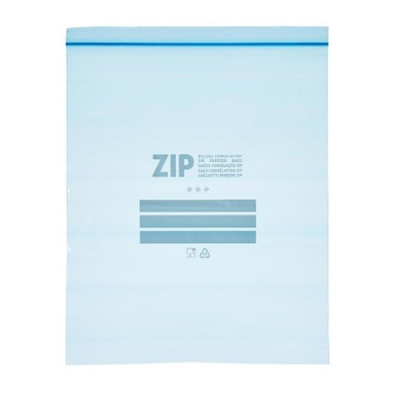 Image secondaire de Ensemble de sacs alimentaires réutilisables ziplock 30 x 40 cm Bleu Polyéthylène 7 L (12 Unités)