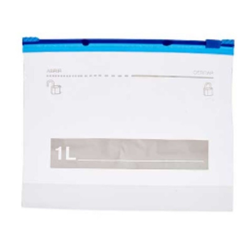 Image secondaire de Ensemble de sacs alimentaires réutilisables ziplock 20 x 17 cm Transparent Polyéthylène 1 L (21 Unités)