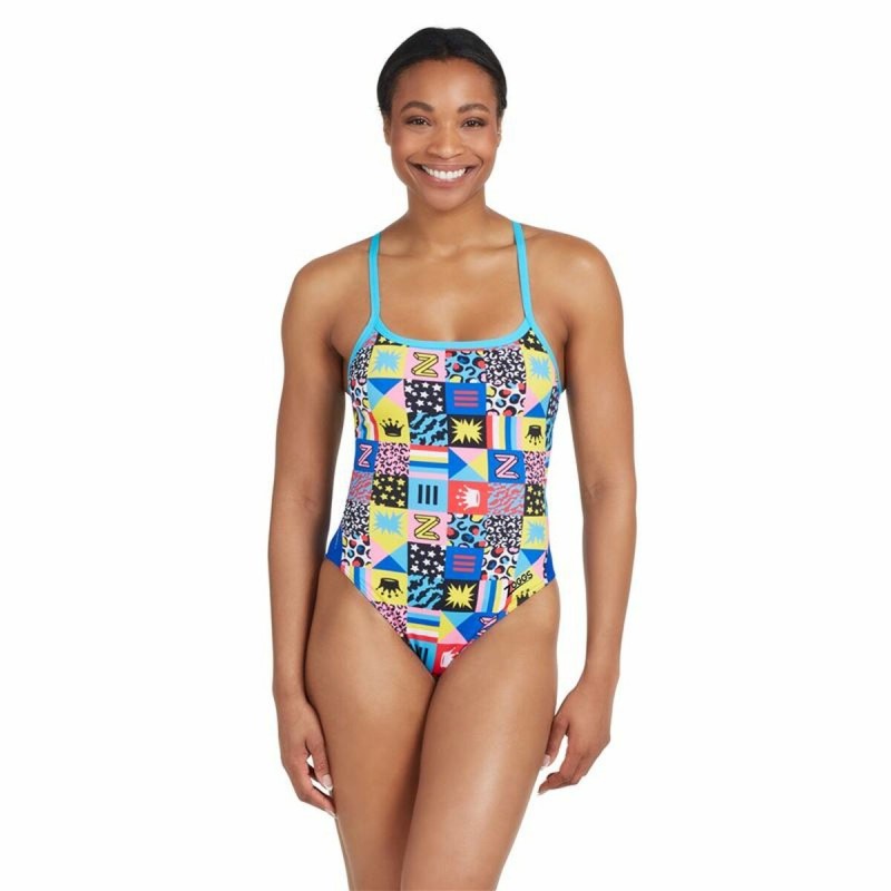 Maillot de bain femme Zoggs Sky Back E+ Bleu