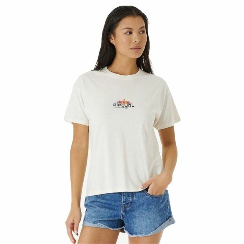 T shirt à manches courtes Rip Curl Sun Relaxed Blanc