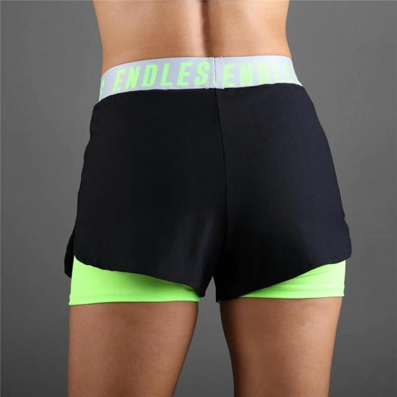 Image secondaire de Short de Sport pour Femme Endless Tech Iconic Jaune Noir