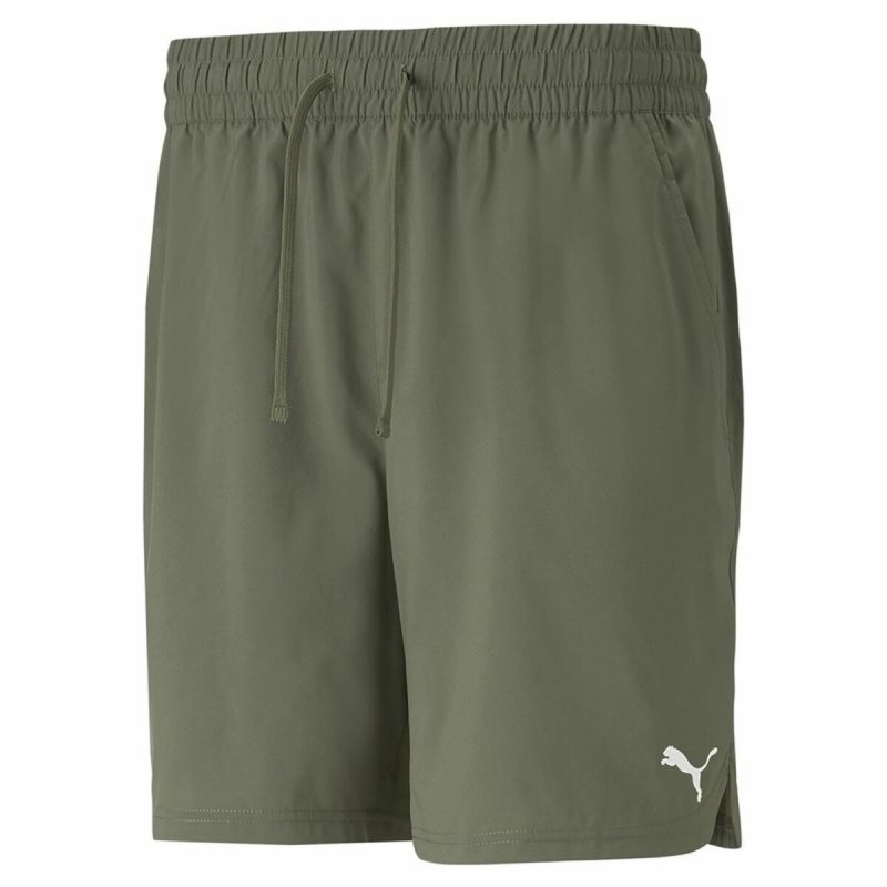 Short de Sport Puma Studio Foundation Vert Olive