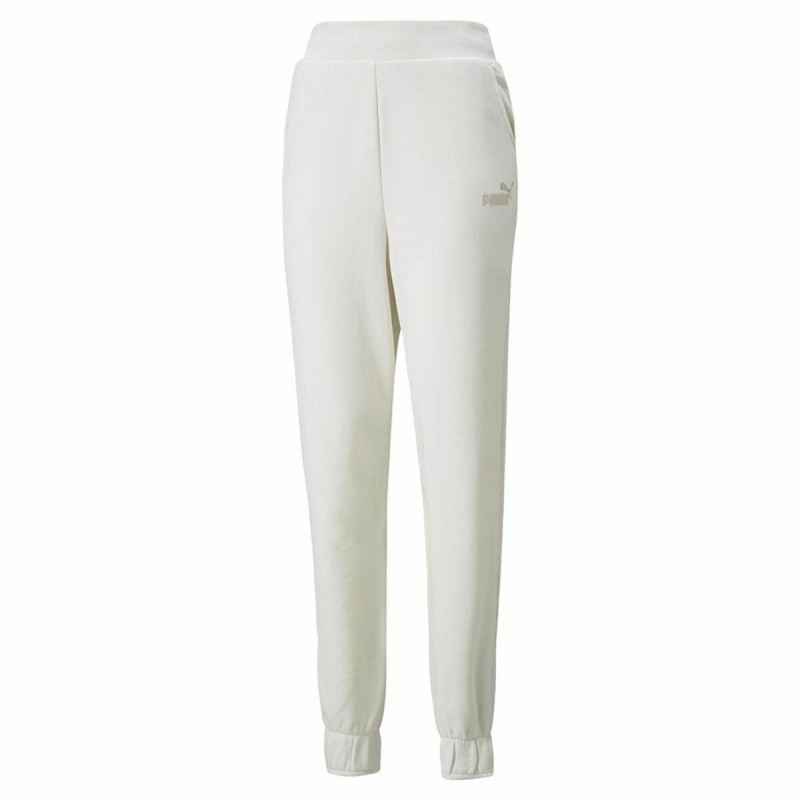 Pantalon de sport long Puma Embroidery High Montagne Blanc Femme