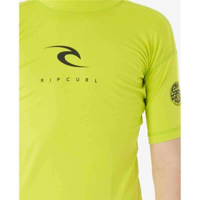 Image secondaire de T shirt à manches courtes Enfant Rip Curl Corps S/S Rash Jaune Surf Lycra