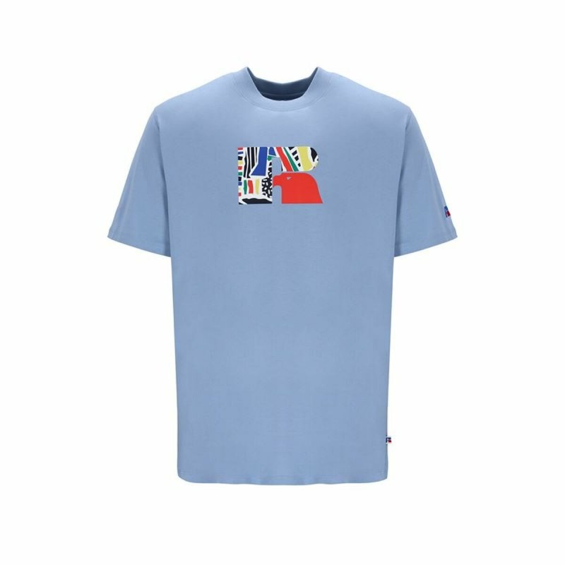 T-Shirt à manches courtes homme Russell Athletic Emt E36211 Bleu Indigo