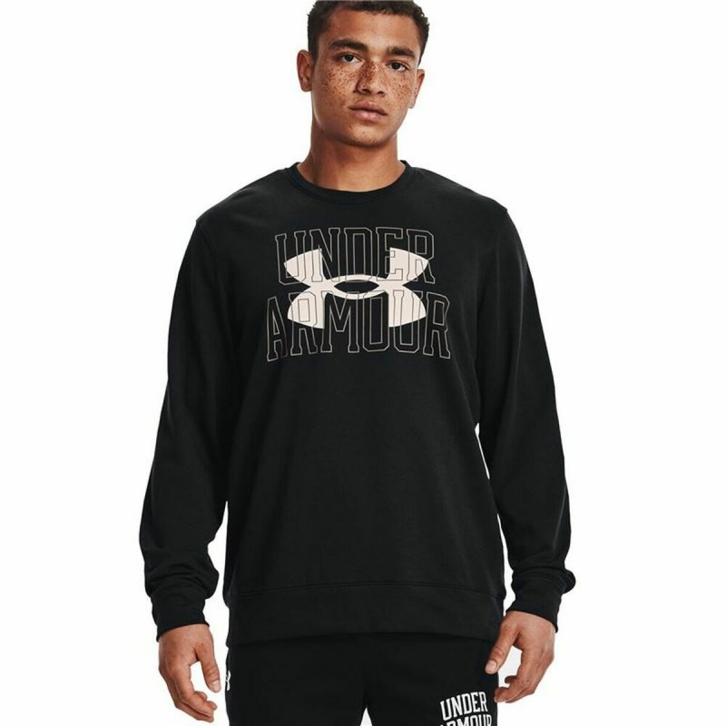 T-Shirt à manches longues homme Under Armour Logo Crew Noir