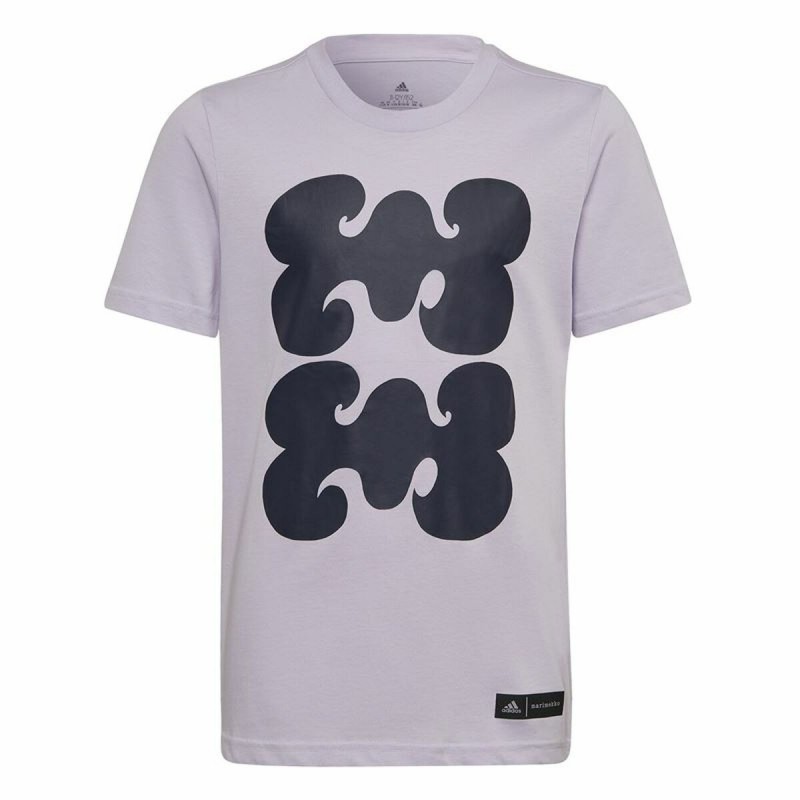 Image secondaire de T shirt à manches courtes Enfant Adidas Marimekko Graphic Prune