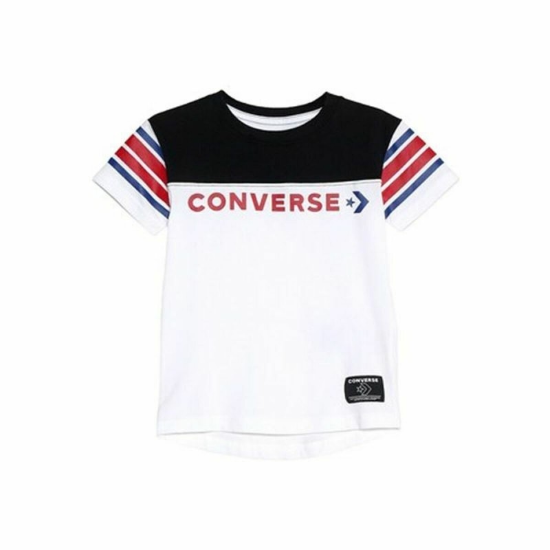 Image secondaire de T shirt à manches courtes Enfant Converse Retro Sport Blanc