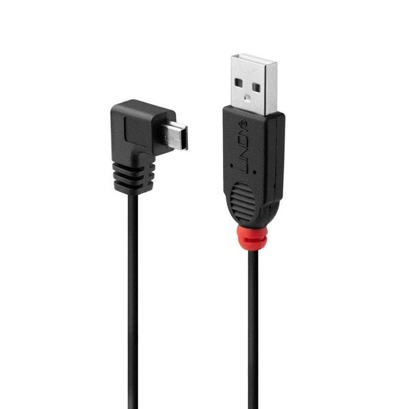 Lindy 31971 câble USB 1 m USB 2.0 USB A Mini-USB B Noir