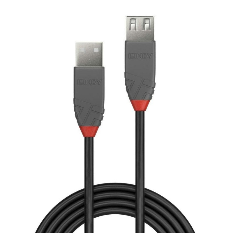 Image secondaire de Lindy 36701 câble USB 0,5 m USB 2.0 USB A Noir, Gris