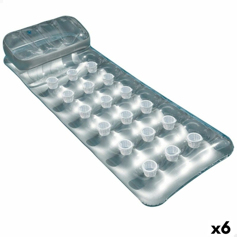 Matelas Gonflable Intex 18 Verres Argenté 188 x 30 x 71 cm (6 Unités)