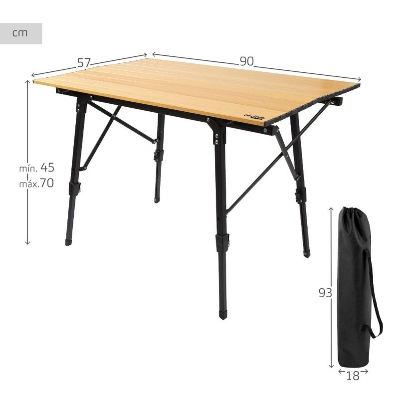 Image secondaire de Table Pliable Aktive Glamping Sabana Aluminium Terre 90 x 70 x 57 cm