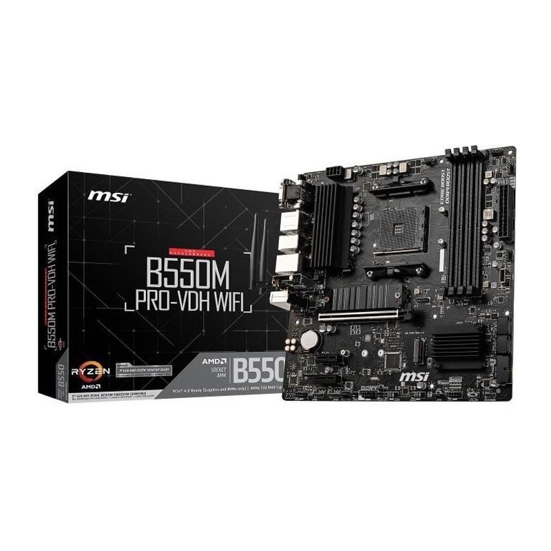 MSI B550M PRO-VDH WIFI carte mère AMD B550 Emplacement AM4 micro ATX