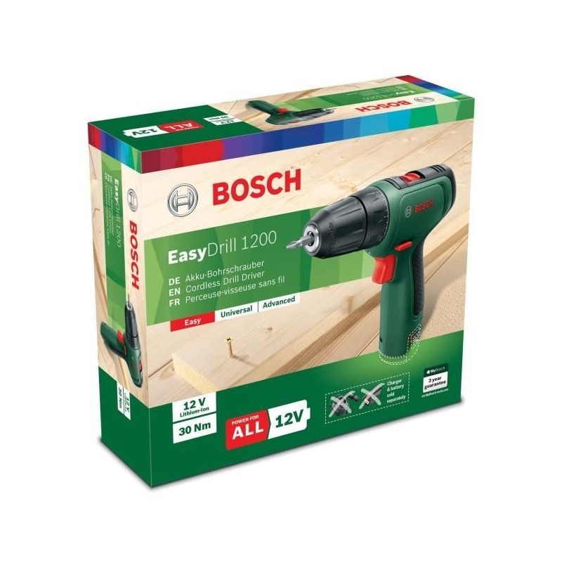 Image secondaire de Bosch EasyDrill 1200 1500 tr/min Sans clé 940 g Noir, Vert