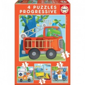 Puzzle Progressif Peppa Pig - Malette de 4 puzzles - 12 à 25 pièces - Educa  vert - Educa