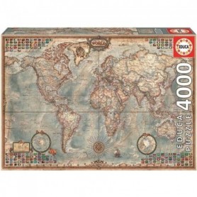 EDUCA Puzzle 4000 Pieces - Mappemonde