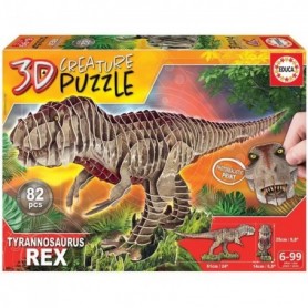 EDUCA - Puzzle - T-Rex 3D Creature Puzzle