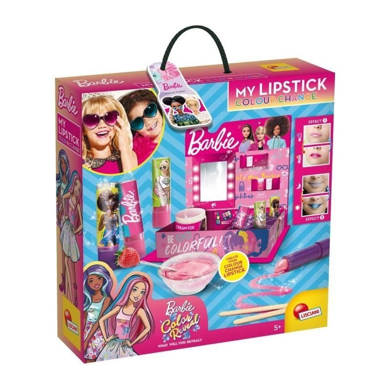 Kit pour créer du maquillage Barbie Studio Color Change Rouge à lèvres 15 Pièces