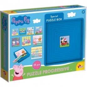 8 puzzles progressifs - Peppa Pig - avec boite auto-coorective - LISCI