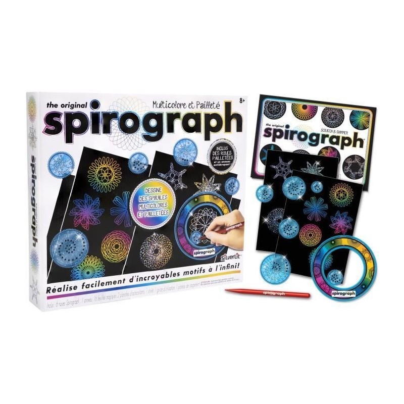 Kit de Dessin Spirograph Silverlit Noir