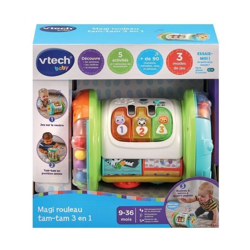 Vtech Baby MAGI ROULEAU TAM-TAM 3 EN 1