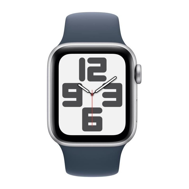 Image secondaire de Apple Watch SE GPS - 40mm - Boîtier Silver Aluminium - Bracelet Storm