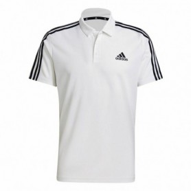 Polo à manches courtes homme Adidas Primeblue 3 Stripes Blanc S