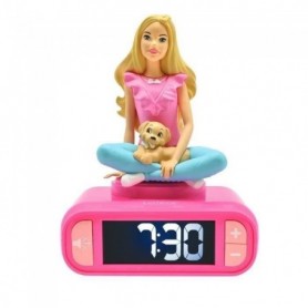 Réveil digital avec veilleuse lumineuse. Barbie en 3D. et effets sonor